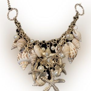 Sea shell necklace summer vacation gold jewelry women’s